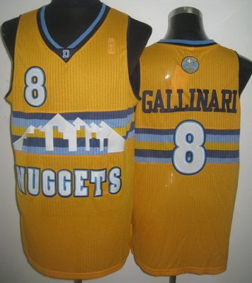 Denver Nuggets 8 Danilo Gallinari Yellow Revolution 30 NBA Jerseys Denver Nuggets 8 Danilo Gallinari Yellow Revolution 30 NBA Jerseys