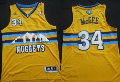 Denver Nuggets 34 JaVale McGee Yellow Revolution 30 Swingman NBA Jerseys Denver Nuggets 34 JaVale McGee Yellow Revolution 30 Swingman NBA Jerseys