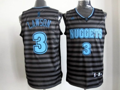 nba denver nuggets #3 lawson grey(black strip) nba denver nuggets #3 lawson grey(black strip)