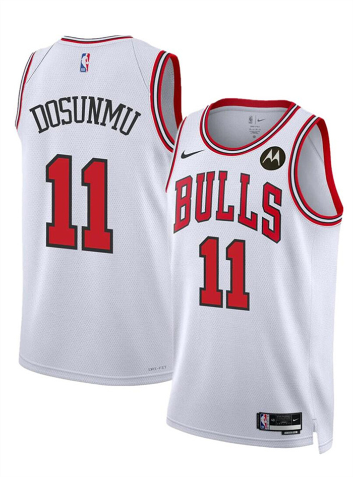 Men's Chicago Bulls #11 Ayo Dosunmu White 2024 Association Edition Stitched Basketball Jersey Men's Chicago Bulls #11 Ayo Dosunmu White 2024 Association Edition Stitched Basketball Jersey
