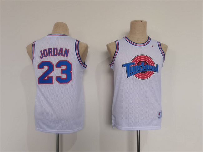Bulls #23 Michael Jordan White Tune Squad Stitched Basketball Jersey Bulls #23 Michael Jordan White Tune Squad Stitched Basketball Jersey