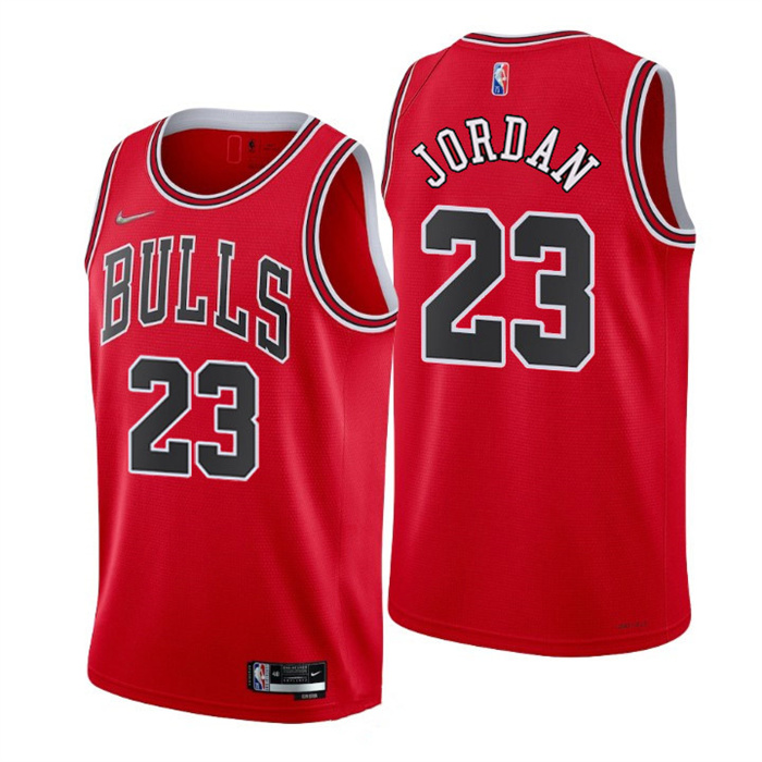 Men's Chicago Bulls #23 Michael Jordan Red 75th Anniversary Stitched Basketball Jersey Men's Chicago Bulls #23 Michael Jordan Red 75th Anniversary Stitched Basketball Jersey