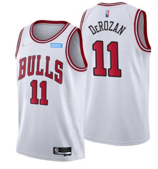 Men's Chicago Bulls #11 DeMar DeRozan 75th Anniversary White Swingman Stitched Basketball Jersey Men's Chicago Bulls #11 DeMar DeRozan 75th Anniversary White Swingman Stitched Basketball Jersey