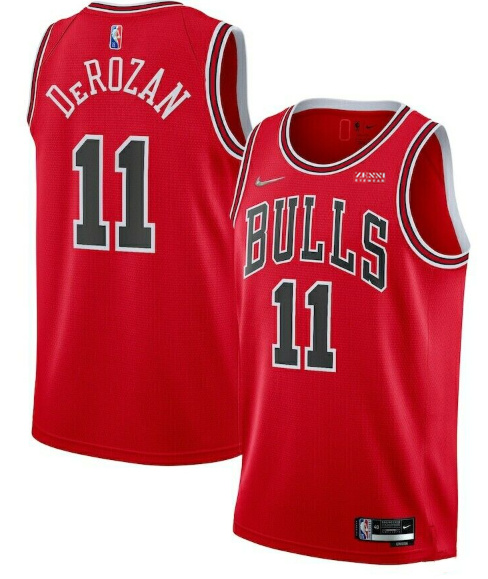 Men's Chicago Bulls #11 DeMar DeRozan 75th Anniversary Red Swingman Stitched Basketball Jersey Men's Chicago Bulls #11 DeMar DeRozan 75th Anniversary Red Swingman Stitched Basketball Jersey