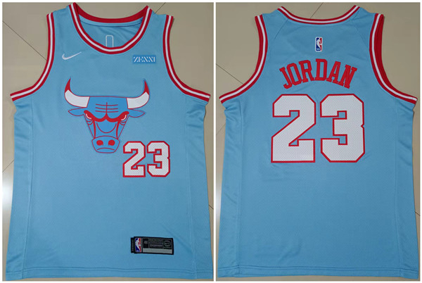 Men's Chicago Bulls #23 Michael Jordan Light Blue Stitched Basketball Jersey Men's Chicago Bulls #23 Michael Jordan Light Blue Stitched Basketball Jersey