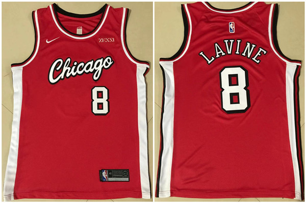 Men's Chicago Bulls #8 Zach LaVine Red Stitched Basketball Jersey Men's Chicago Bulls #8 Zach LaVine Red Stitched Basketball Jersey