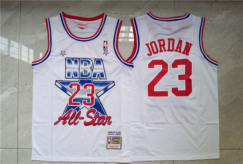 Bulls 23 Michael Jordan White 1991 All-Star White Hardwood Classics Jersey Bulls 23 Michael Jordan White 1991 All-Star White Hardwood Classics Jersey