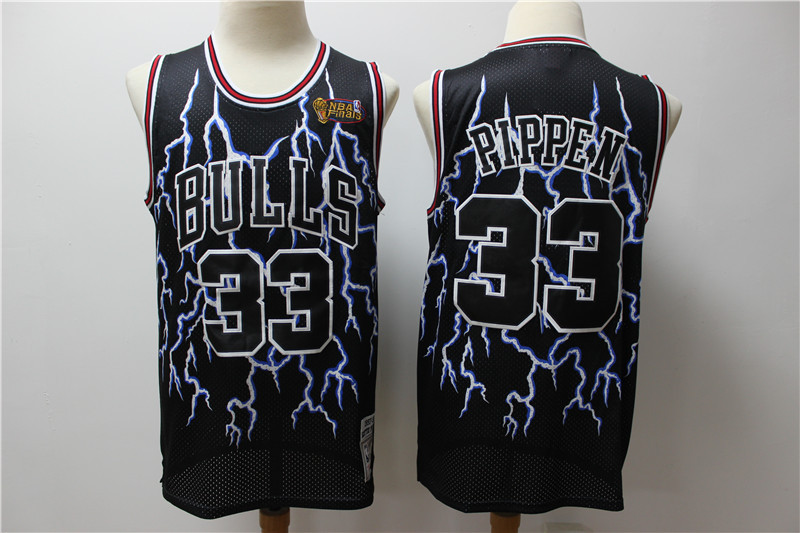 Bulls 33 Scottie Pippen Black Hardwood Classics Lightning Limited Edition Jersey Bulls 33 Scottie Pippen Black Hardwood Classics Lightning Limited Edition Jersey
