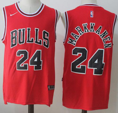 Nike Bulls #24 Lauri Markkanen Red Road Stitched NBA Jersey Nike Bulls #24 Lauri Markkanen Red Road Stitched NBA Jersey