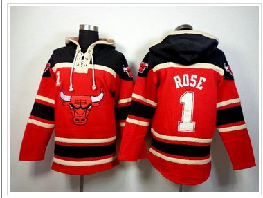 Chicago Bulls #1 ROSE Leopard grain Red Pullover NBA Hoodie Chicago Bulls #1 ROSE Leopard grain Red Pullover NBA Hoodie