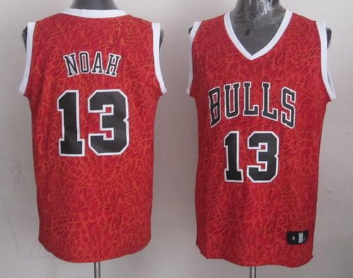 Chicago Bulls #13 Joakim Noah Red Crazy Light NBA Jersey Chicago Bulls #13 Joakim Noah Red Crazy Light NBA Jersey