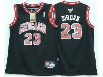 Kids Chicago Bulls 23 Michael Jordan Black NBA Jerseys Kids Chicago Bulls 23 Michael Jordan Black NBA Jerseys