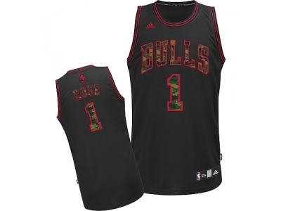 nba chicago bulls #1 rose black(camo fashion swingman) nba chicago bulls #1 rose black(camo fashion swingman)