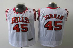 Chicago Bulls 45 Jordan WHITE Jerseys Chicago Bulls 45 Jordan WHITE Jerseys