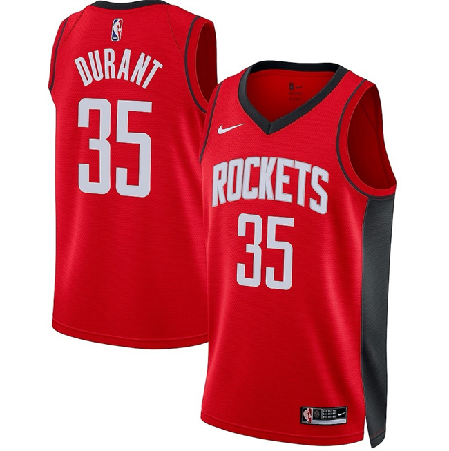 Men's Houston Rockets #35 Kevin Durant Red Icon Edition Stitched Jersey Men's Houston Rockets #35 Kevin Durant Red Icon Edition Stitched Jersey