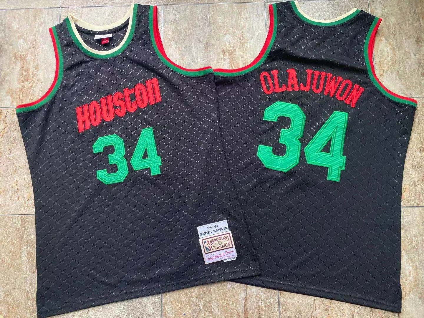 Rockets 34 Hakeem Olajuwon Black 1993-94 Hardwood Classics Jersey Rockets 34 Hakeem Olajuwon Black 1993-94 Hardwood Classics Jersey
