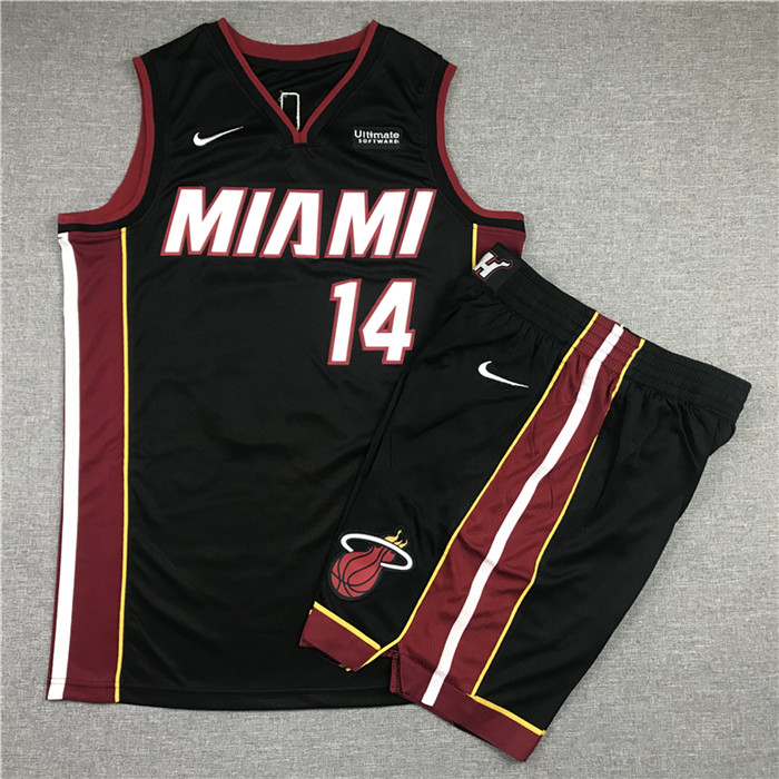Heat 14 Tyler Herro Black Nike Swingman Jersey(With Shorts) Heat 14 Tyler Herro Black Nike Swingman Jersey(With Shorts)