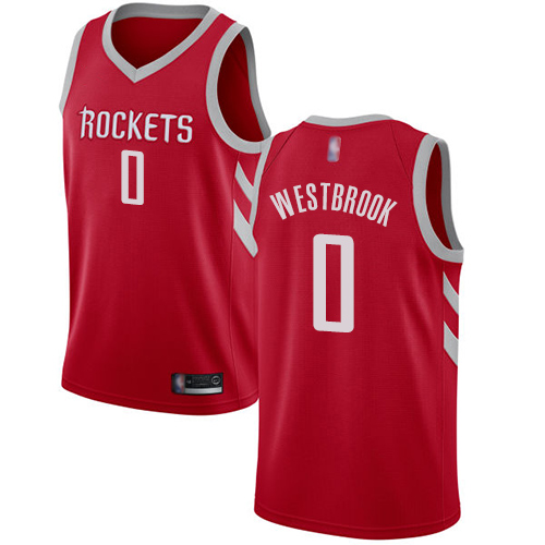 Rockets #0 Russell Westbrook Red Basketball Swingman Icon Edition Jersey Rockets #0 Russell Westbrook Red Basketball Swingman Icon Edition Jersey