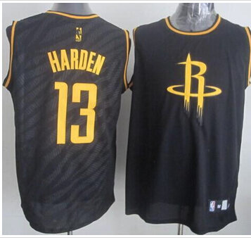 Houston Rockets #13 James Harden Black Precious Metals Fashion Stitched NBA Jersey Houston Rockets #13 James Harden Black Precious Metals Fashion Stitched NBA Jersey
