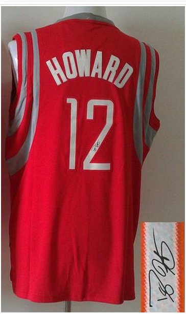 Houston Rockets Revolution 30 Autographed #12 Dwight Howard Red Stitched NBA Jersey Houston Rockets Revolution 30 Autographed #12 Dwight Howard Red Stitched NBA Jersey