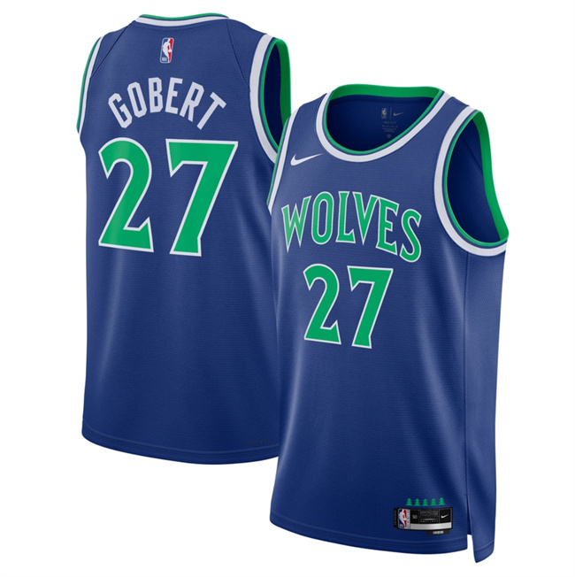 Men's Minnesota Timberwolves #27 Rudy Gobert Blue 2026 27 Icon Edition Stitched Basketball Jersey Men's Minnesota Timberwolves #27 Rudy Gobert Blue 2026 27 Icon Edition Stitched Basketball Jersey