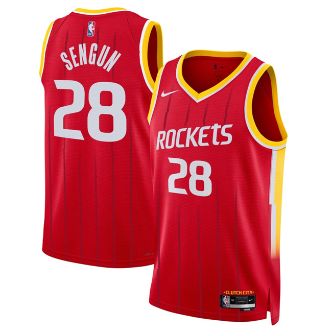 Men's Houston Rockets #28 Alperen Sengun Red 2026 27 Icon Edition Stitched Basketball Jersey Men's Houston Rockets #28 Alperen Sengun Red 2026 27 Icon Edition Stitched Basketball Jersey