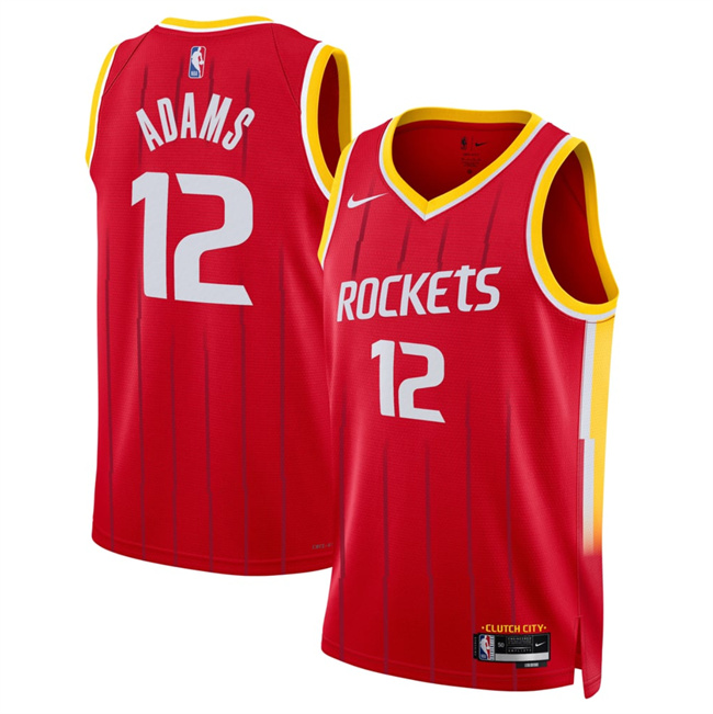 Men's Houston Rockets #12 Steven Adams Red 2026 27 Icon Edition Stitched Basketball Jersey Men's Houston Rockets #12 Steven Adams Red 2026 27 Icon Edition Stitched Basketball Jersey