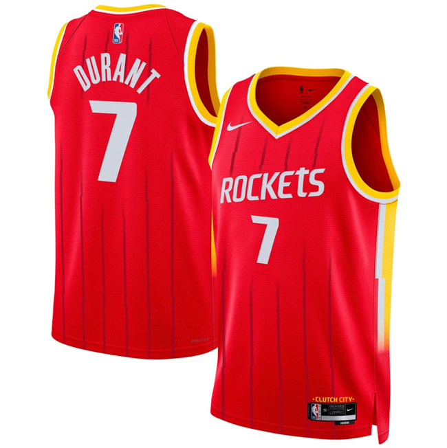 Men's Houston Rockets #7 Kevin Durant Red 2026 27 Icon Edition Stitched Basketball Jersey Men's Houston Rockets #7 Kevin Durant Red 2026 27 Icon Edition Stitched Basketball Jersey