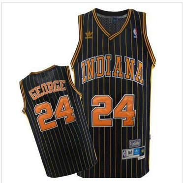 Indiana Pacers #24 Paul George Navy Blue Throwback Stitched NBA Jersey