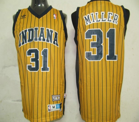 NBA Jerseys Indlana Pacers 31 MILLER Yellow【SWINGMAN