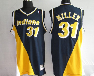 NBA Jerseys Indlana Pacers 31# MILLER D.Blue+yellow