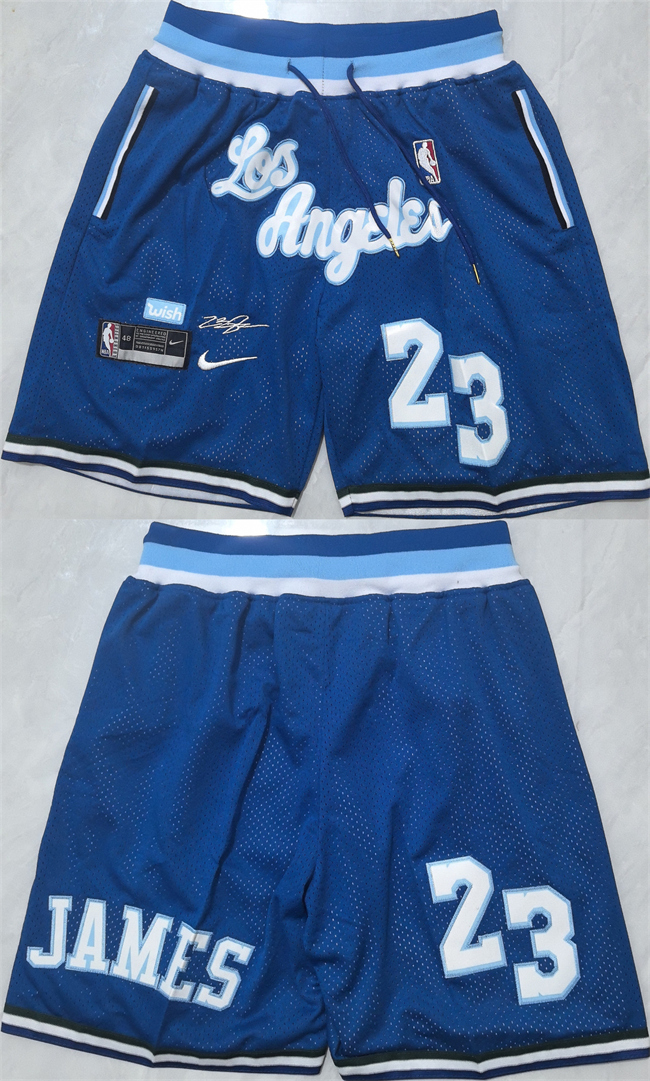 Men's Los Angeles Lakers #23 LeBron James Blue 2026 Shorts (Run Small) Men's Los Angeles Lakers #23 LeBron James Blue 2026 Shorts (Run Small)