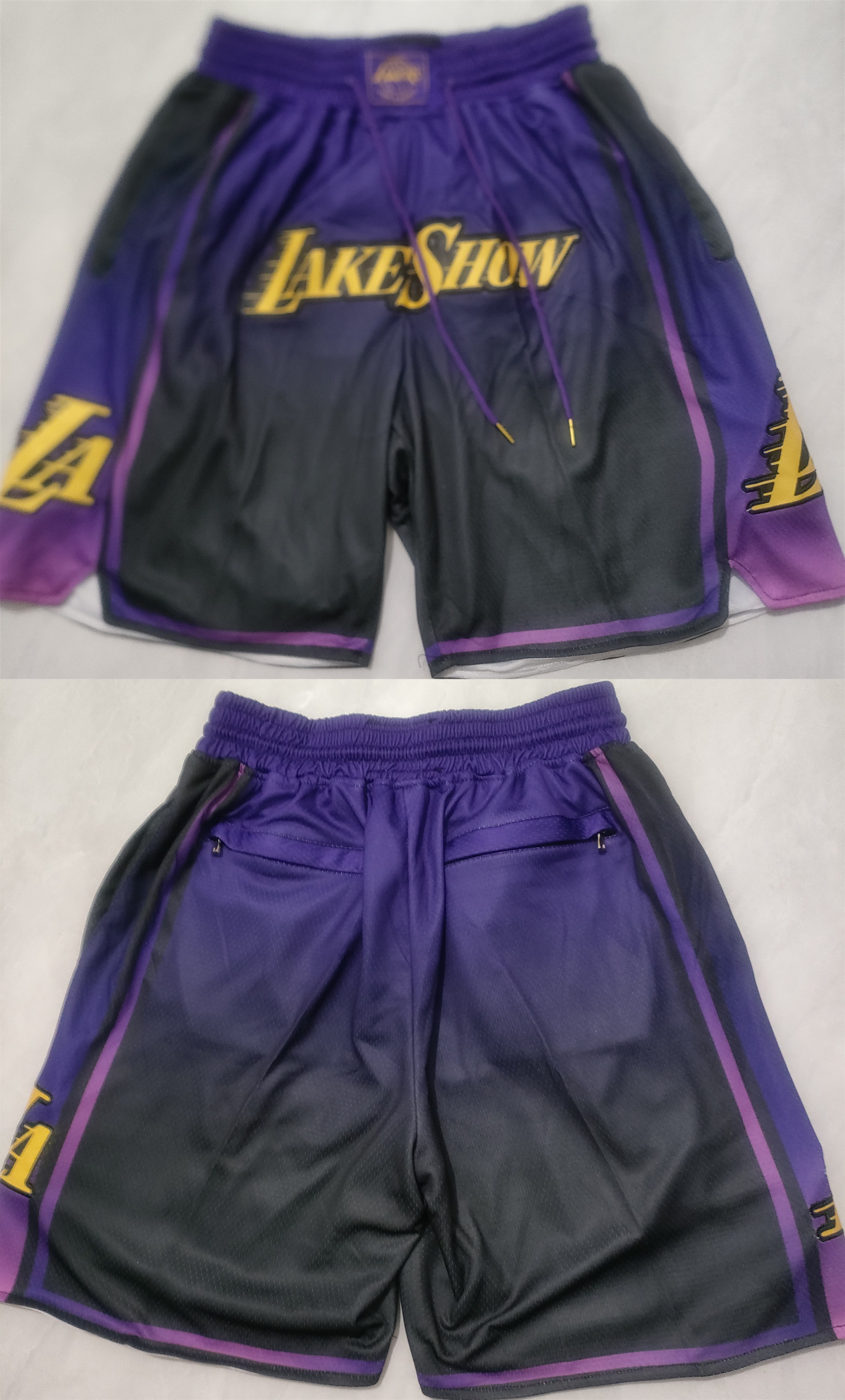Men's Los Angeles Lakers Purple Black 2025 City Edition Shorts (Run Small) Men's Los Angeles Lakers Purple Black 2025 City Edition Shorts (Run Small)
