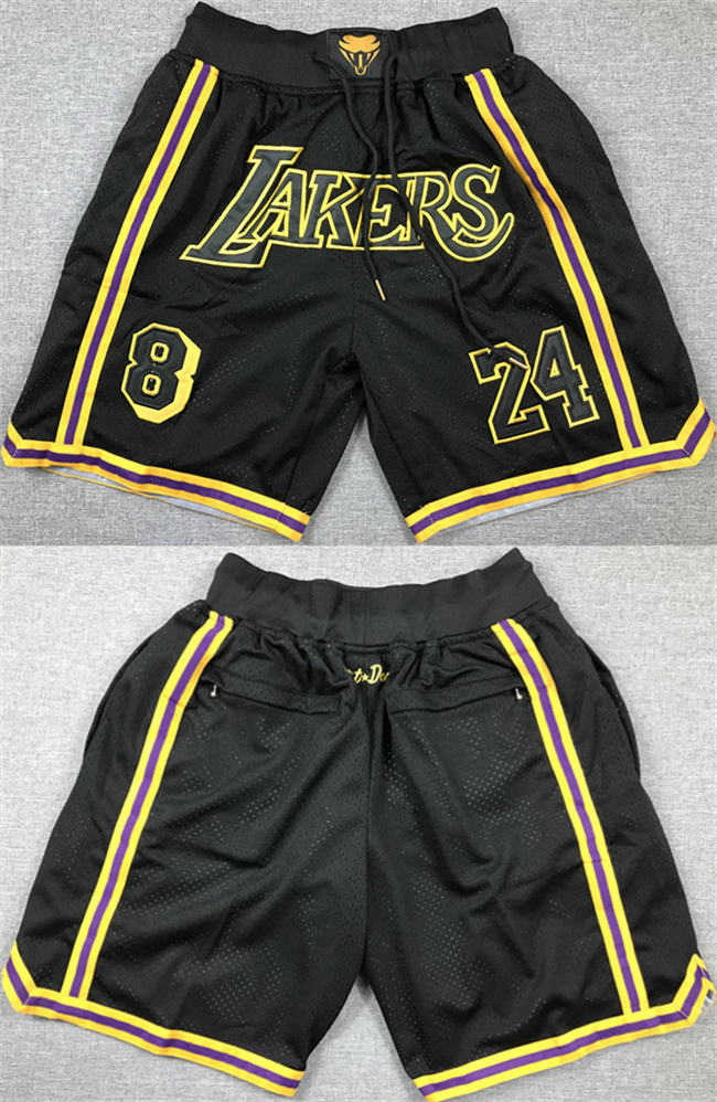 Men's Los Angeles Lakers Black Shorts (Run Small) Men's Los Angeles Lakers Black Shorts (Run Small)
