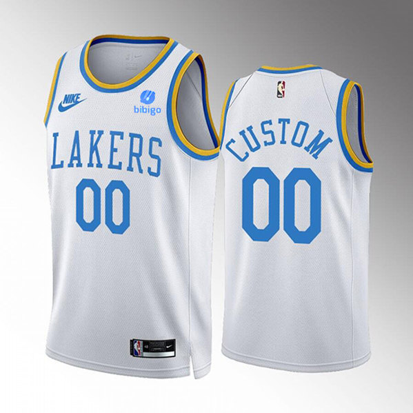 Men's Los Angeles Lakers Customized 2022 23 White Classic Edition Stitched Basketball Jersey Men's Los Angeles Lakers Customized 2022 23 White Classic Edition Stitched Basketball Jersey