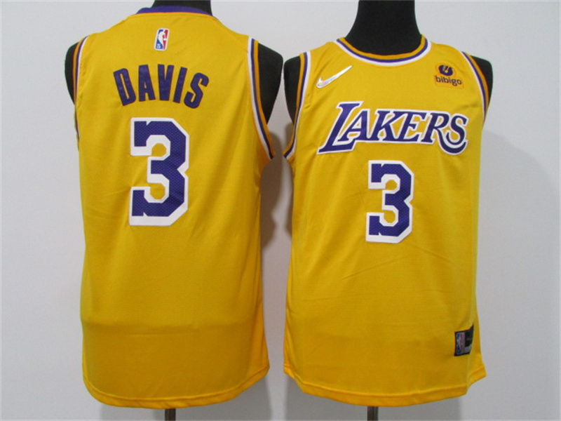 Lakers 3 Anthony Davis Yellow Nike Diamond 75th Anniversary City Edition Swingman Jersey Lakers 3 Anthony Davis Yellow Nike Diamond 75th Anniversary City Edition Swingman Jersey
