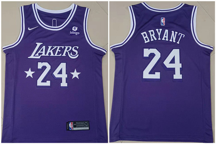 Men's Los Angeles Lakers #24 Kobe Bryant Purple Stitched NBA Jersey Men's Los Angeles Lakers #24 Kobe Bryant Purple Stitched NBA Jersey