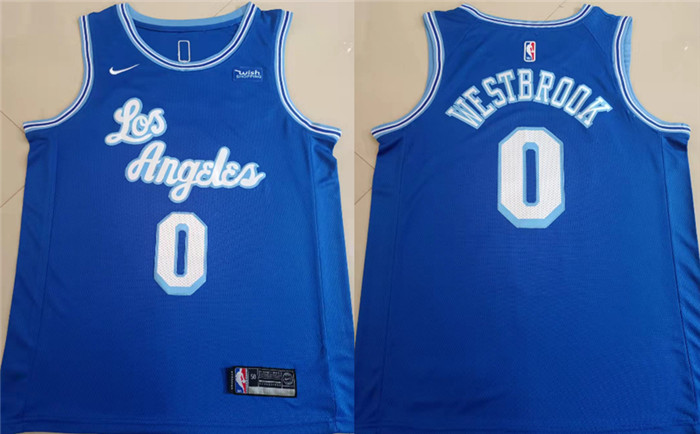 Lakers 0 Russell Westbrook Blue Nike Swingman Jersey Lakers 0 Russell Westbrook Blue Nike Swingman Jersey