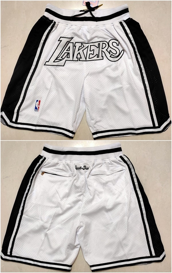 Men's Los Angeles Lakers White Shorts (Run Small) Men's Los Angeles Lakers White Shorts (Run Small)