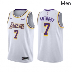 Men Los Angeles Lakers #7 Carmelo Anthony Association Edition White 2021 Stitched NBA Jersey Men Los Angeles Lakers #7 Carmelo Anthony Association Edition White 2021 Stitched NBA Jersey
