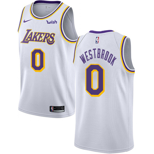 Nike Lakers #0 Russell Westbrook White NBA Swingman Association Edition Jersey Nike Lakers #0 Russell Westbrook White NBA Swingman Association Edition Jersey