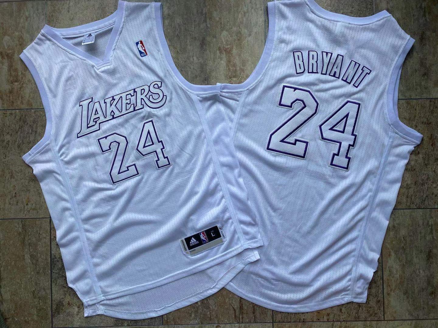 Lakers 24 Kobe Bryant White Adidas Swingman Jersey Lakers 24 Kobe Bryant White Adidas Swingman Jersey