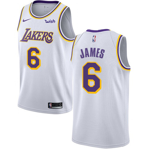 Nike Lakers #6 LeBron James White NBA Swingman Association Edition Jersey Nike Lakers #6 LeBron James White NBA Swingman Association Edition Jersey