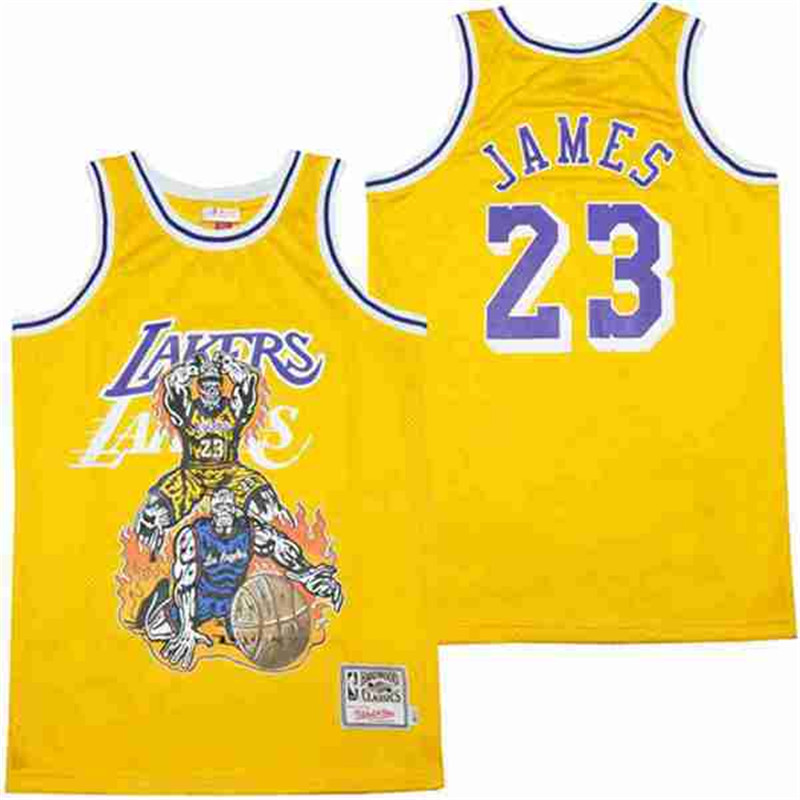 Men's Los Angeles Lakers #23 LeBron James skeleton Stitched Jersey Men's Los Angeles Lakers #23 LeBron James skeleton Stitched Jersey