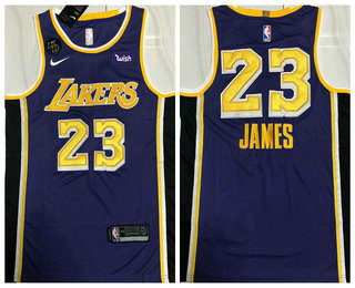 Men's Los Angeles Lakers #23 LeBron James Purple With KB Patch NEW 2021 Nike Wish AU Stitched NBA Jersey Men's Los Angeles Lakers #23 LeBron James Purple With KB Patch NEW 2021 Nike Wish AU Stitched NBA Jersey