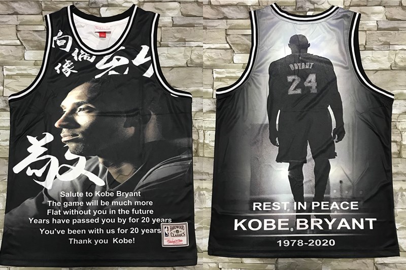 Men's Los Angeles Lakers #24 Kobe Bryant Black Retired CommemorativeSwingman Jersey Men's Los Angeles Lakers #24 Kobe Bryant Black Retired CommemorativeSwingman Jersey