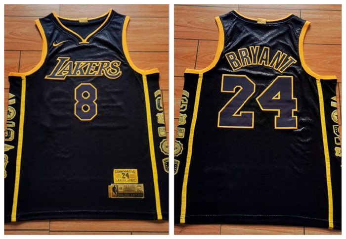 Lakers 8 & 24 Kobe Bryant Black Retirement Commemorative Swingman Jersey Lakers 8 & 24 Kobe Bryant Black Retirement Commemorative Swingman Jersey