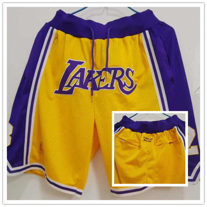Lakers Yellow Just Don With Pocket Swingman Shorts Lakers Yellow Just Don With Pocket Swingman Shorts