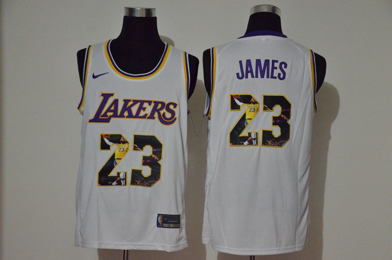 Lakers 23 Lebron James White Player Name Nike Swingman Fashion Jersey Lakers 23 Lebron James White Player Name Nike Swingman Fashion Jersey