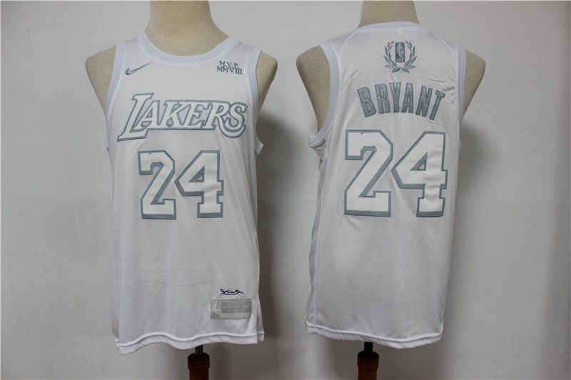 Lakers 24 Kobe Bryant White Nike Swingman MVP Jersey Lakers 24 Kobe Bryant White Nike Swingman MVP Jersey